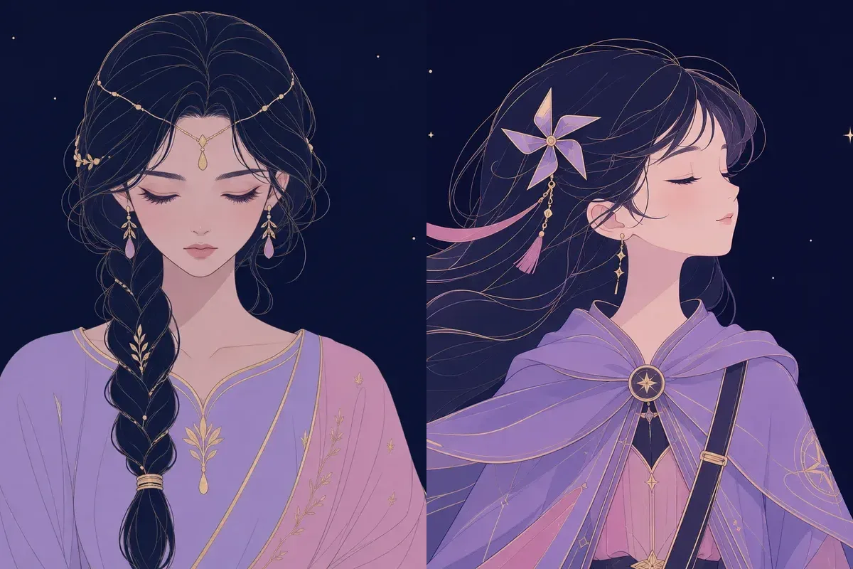 尾宿と軫宿のイメージイラスト
