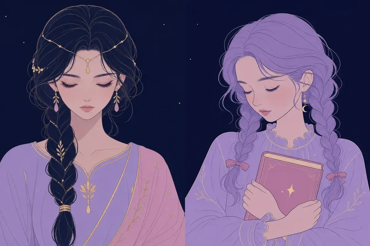 尾宿と女宿のイメージイラスト