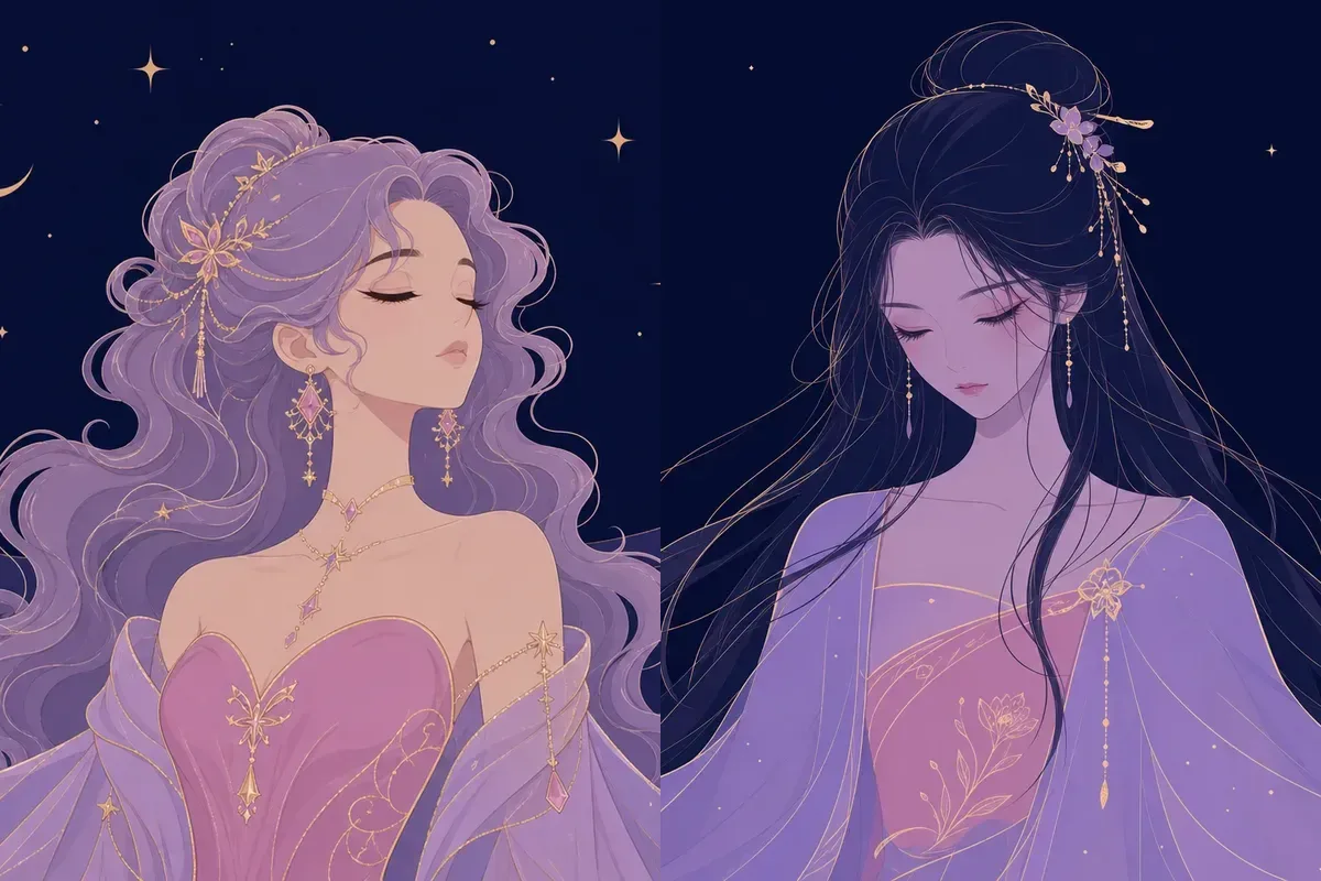 張宿と柳宿のイメージイラスト
