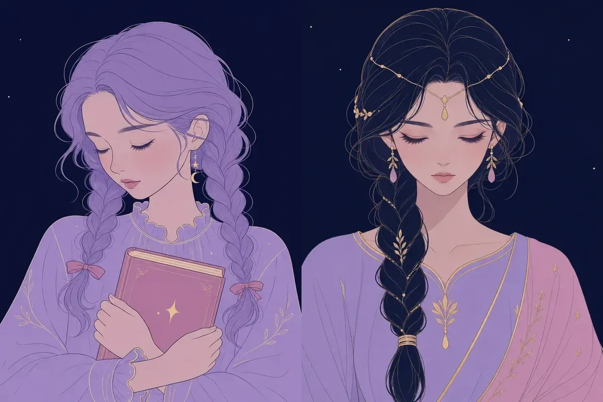 女宿と尾宿のイメージイラスト