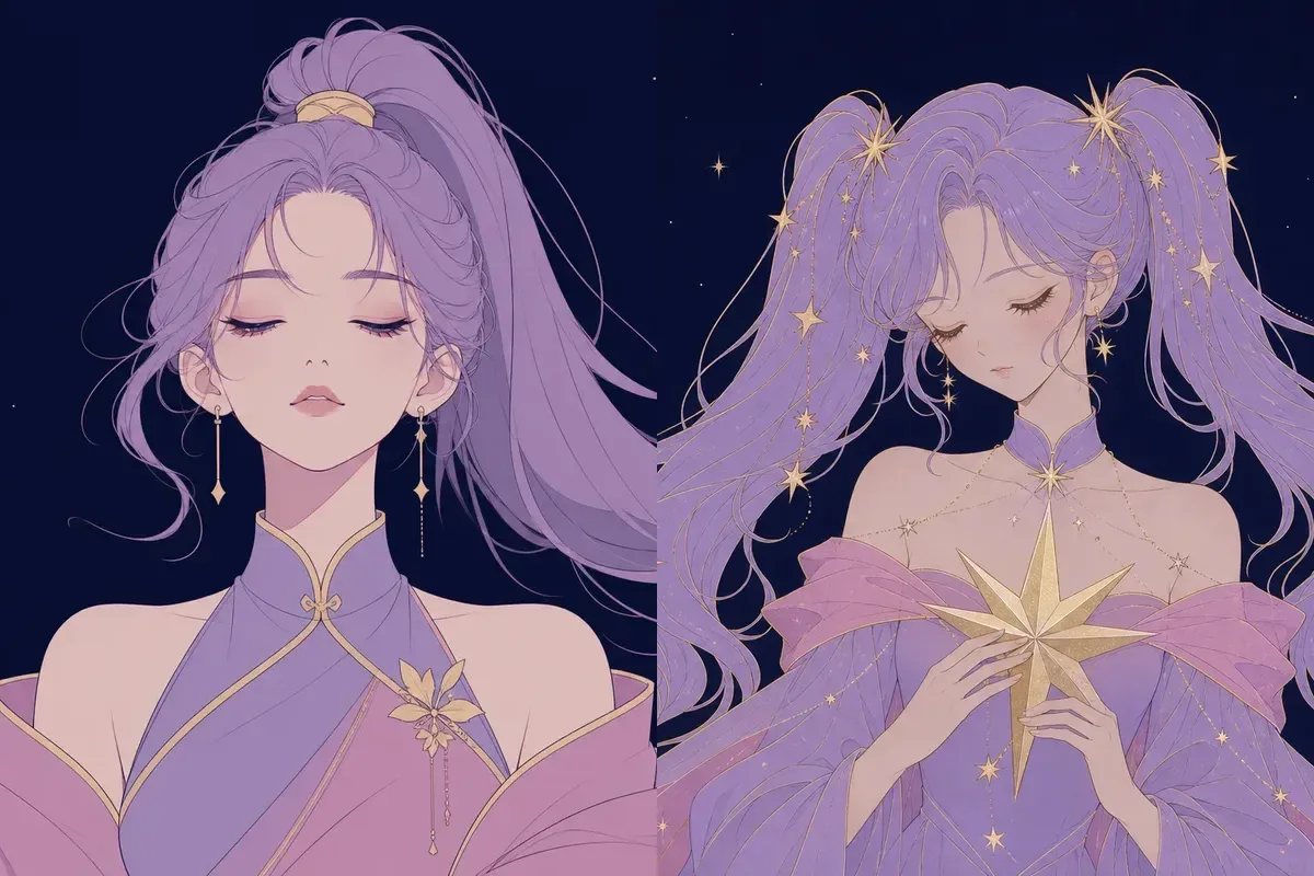 角宿と星宿のイメージイラスト