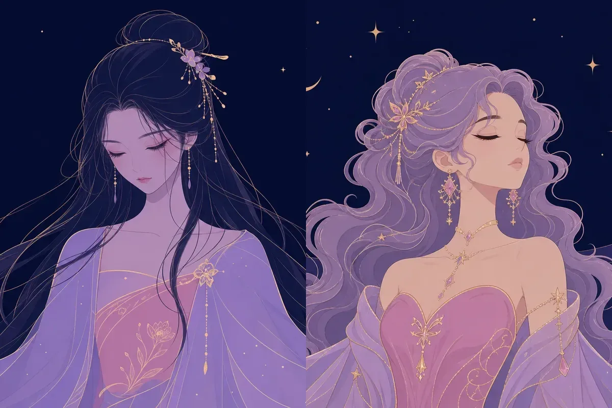 柳宿と張宿のイメージイラスト