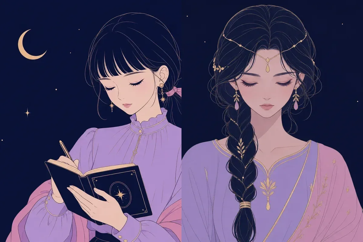 井宿と尾宿のイメージイラスト
