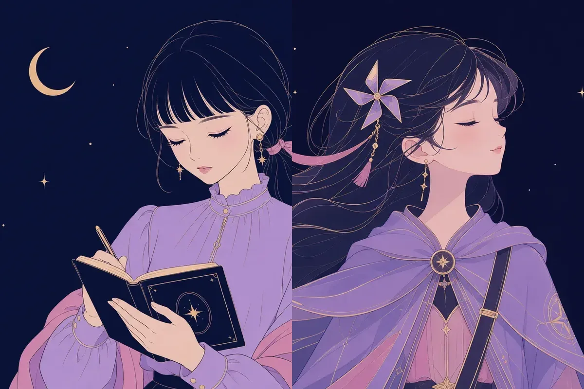 井宿と軫宿のイメージイラスト