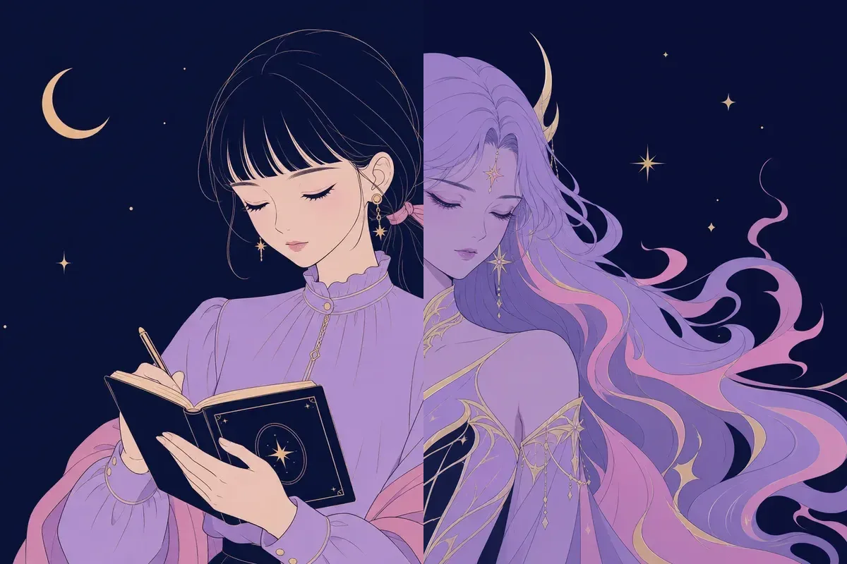 井宿と鬼宿のイメージイラスト