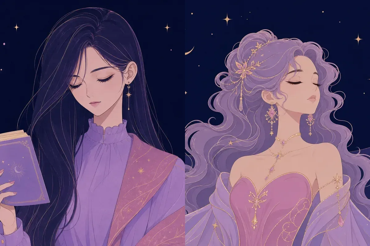 觜宿と張宿のイメージイラスト