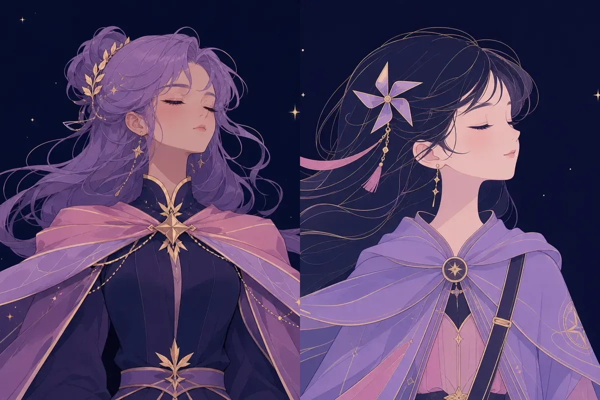 室宿と軫宿のイメージイラスト