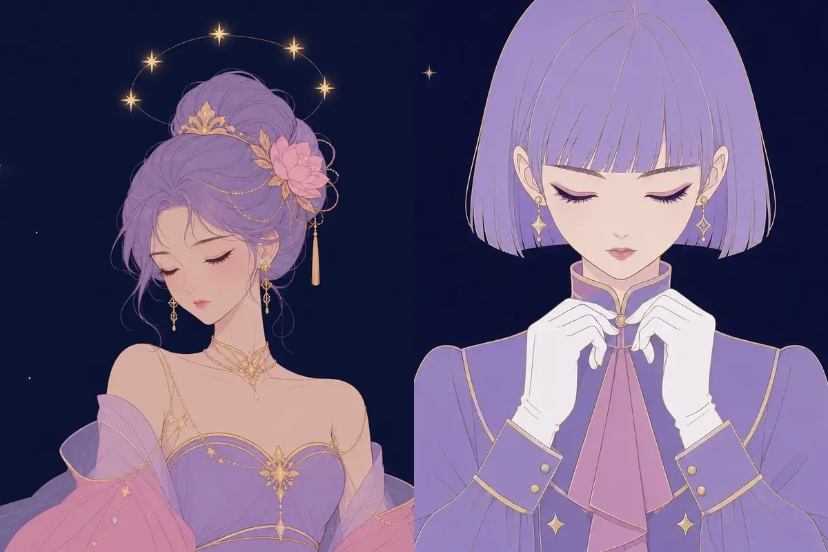 昴宿と奎宿のイメージイラスト