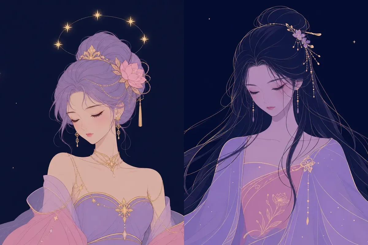 昴宿と柳宿のイメージイラスト