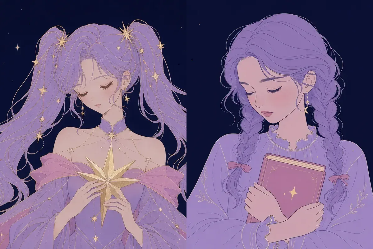 星宿と女宿のイメージイラスト